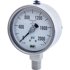 STAINLESS STEEL SOLID FRONT PRESSURE GAUGE